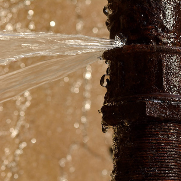 broken water pipe