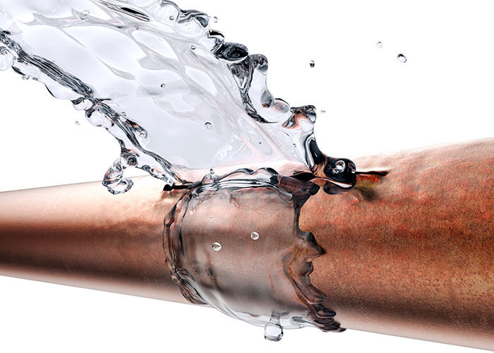 broken water pipe